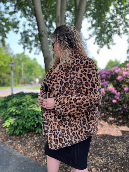 Boujee babe leopard coat