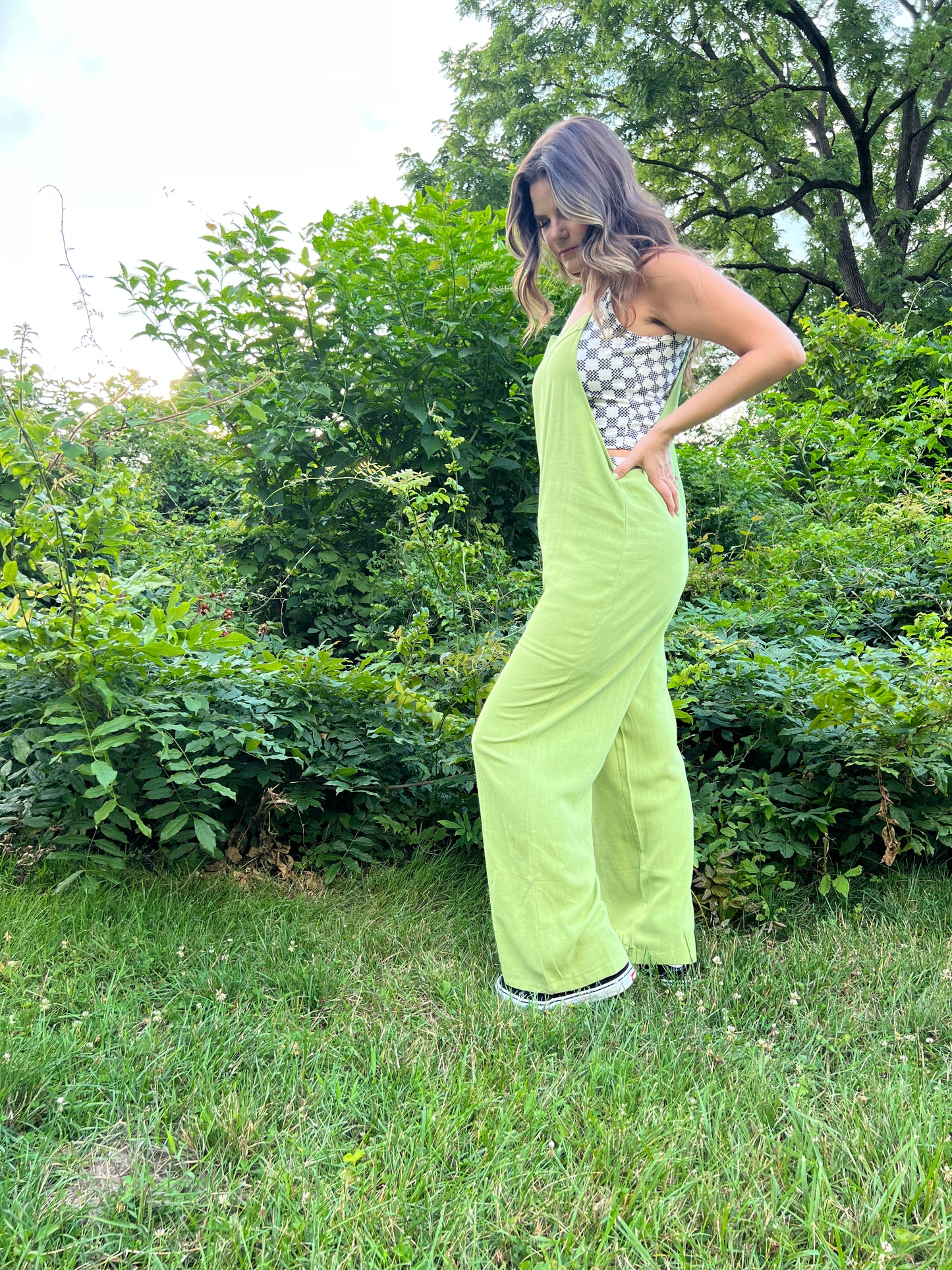 Key lime jumpsuit