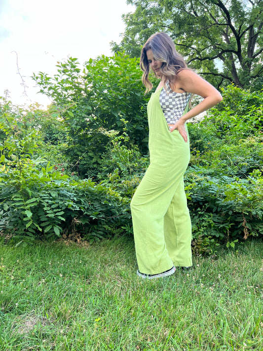 Key lime jumpsuit